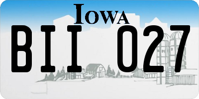 IA license plate BII027