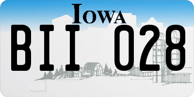 IA license plate BII028