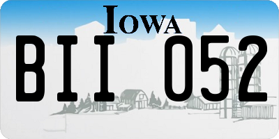 IA license plate BII052