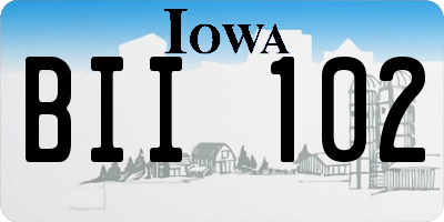 IA license plate BII102