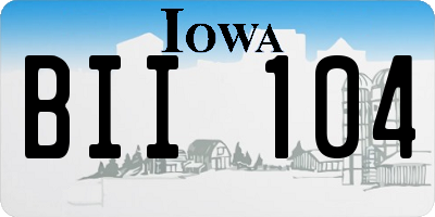 IA license plate BII104