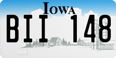 IA license plate BII148