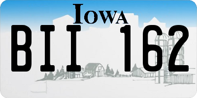 IA license plate BII162