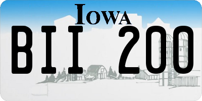 IA license plate BII200