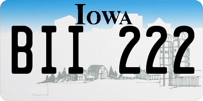 IA license plate BII222