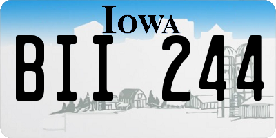 IA license plate BII244