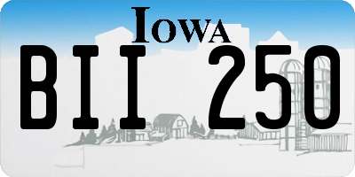 IA license plate BII250