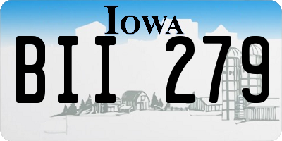 IA license plate BII279
