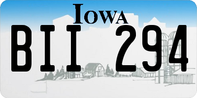 IA license plate BII294