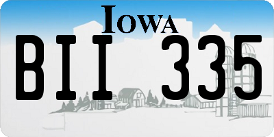 IA license plate BII335