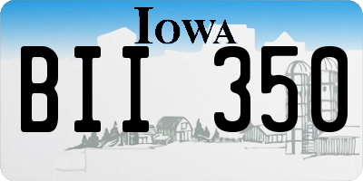 IA license plate BII350