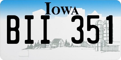 IA license plate BII351