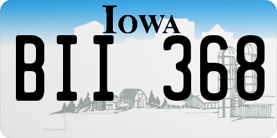 IA license plate BII368