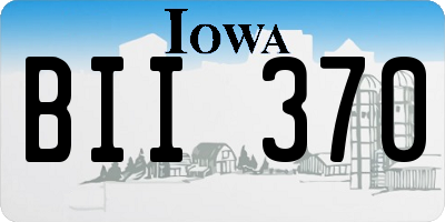 IA license plate BII370