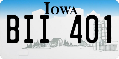IA license plate BII401