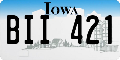 IA license plate BII421