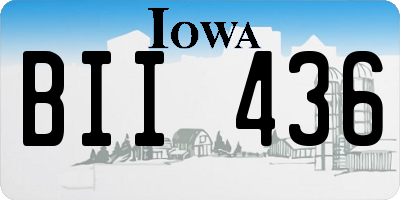 IA license plate BII436