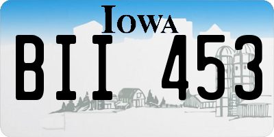 IA license plate BII453