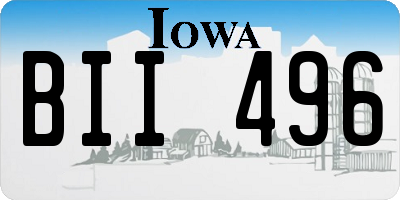 IA license plate BII496