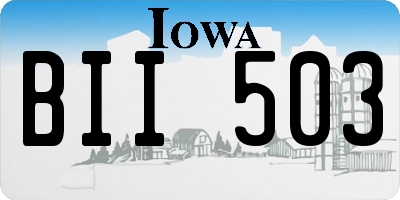 IA license plate BII503