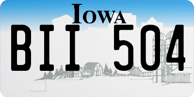 IA license plate BII504