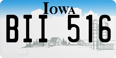 IA license plate BII516