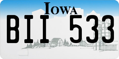 IA license plate BII533