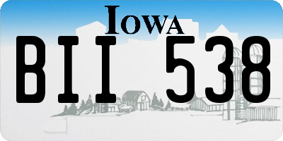 IA license plate BII538