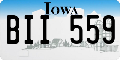 IA license plate BII559