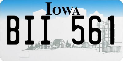 IA license plate BII561