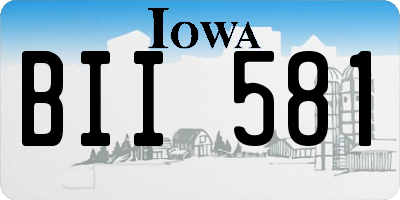 IA license plate BII581