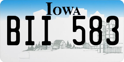 IA license plate BII583