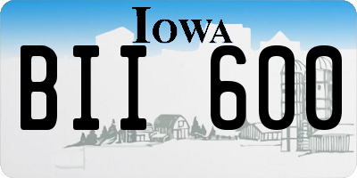 IA license plate BII600