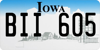 IA license plate BII605