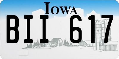 IA license plate BII617