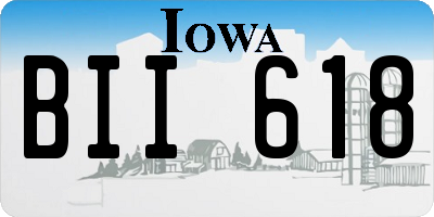 IA license plate BII618