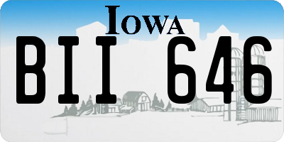 IA license plate BII646