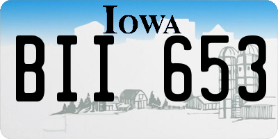 IA license plate BII653