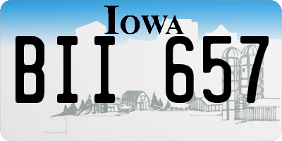 IA license plate BII657