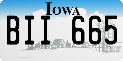 IA license plate BII665