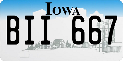 IA license plate BII667