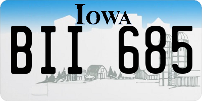 IA license plate BII685
