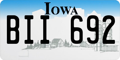 IA license plate BII692
