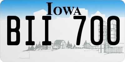 IA license plate BII700