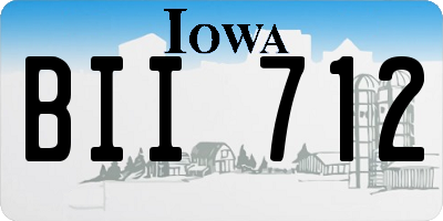 IA license plate BII712