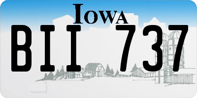 IA license plate BII737