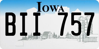 IA license plate BII757