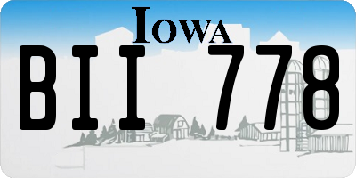 IA license plate BII778