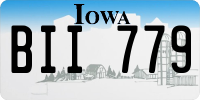 IA license plate BII779