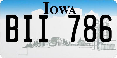 IA license plate BII786